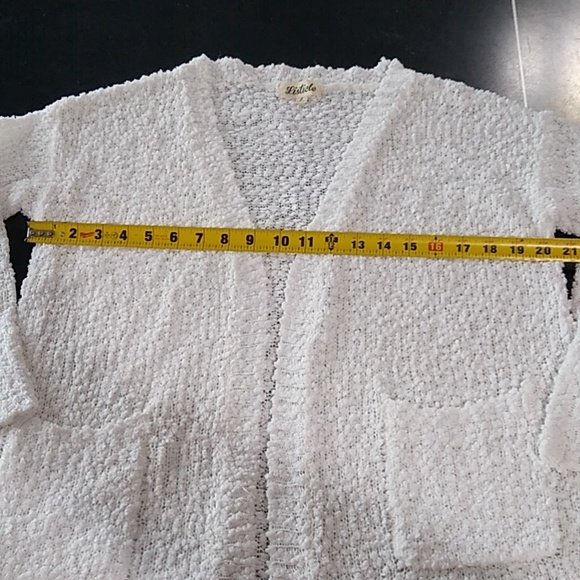 Listicle White Cardigan/Shrug Sweater • Sz Small - Picture 4 of 8
